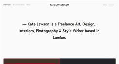 Desktop Screenshot of kate-lawson.com